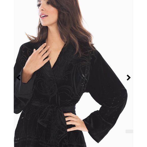 Soma Limited Edition Velvet Noir Wrap Robe & Velvet Pants - NWT - XXL Tall - Picture 3 of 16